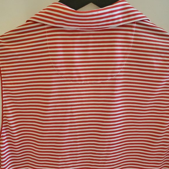 EP Pro Tour Tech Sleeveless Women's Golf Shirt Red and White Stripes Size M - Picture 8 of 12